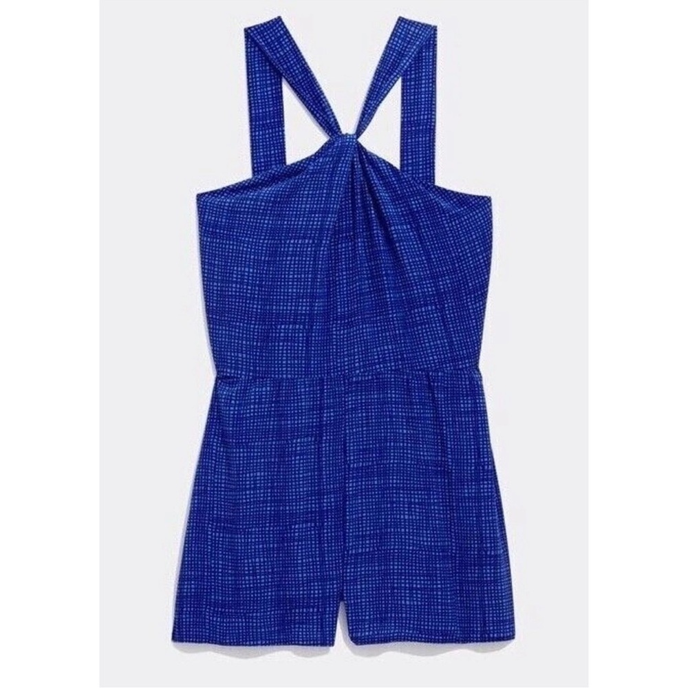 Vineyard Vines | Romper Basketweave Halter Jumpsuit Womens Size 4 Blue
